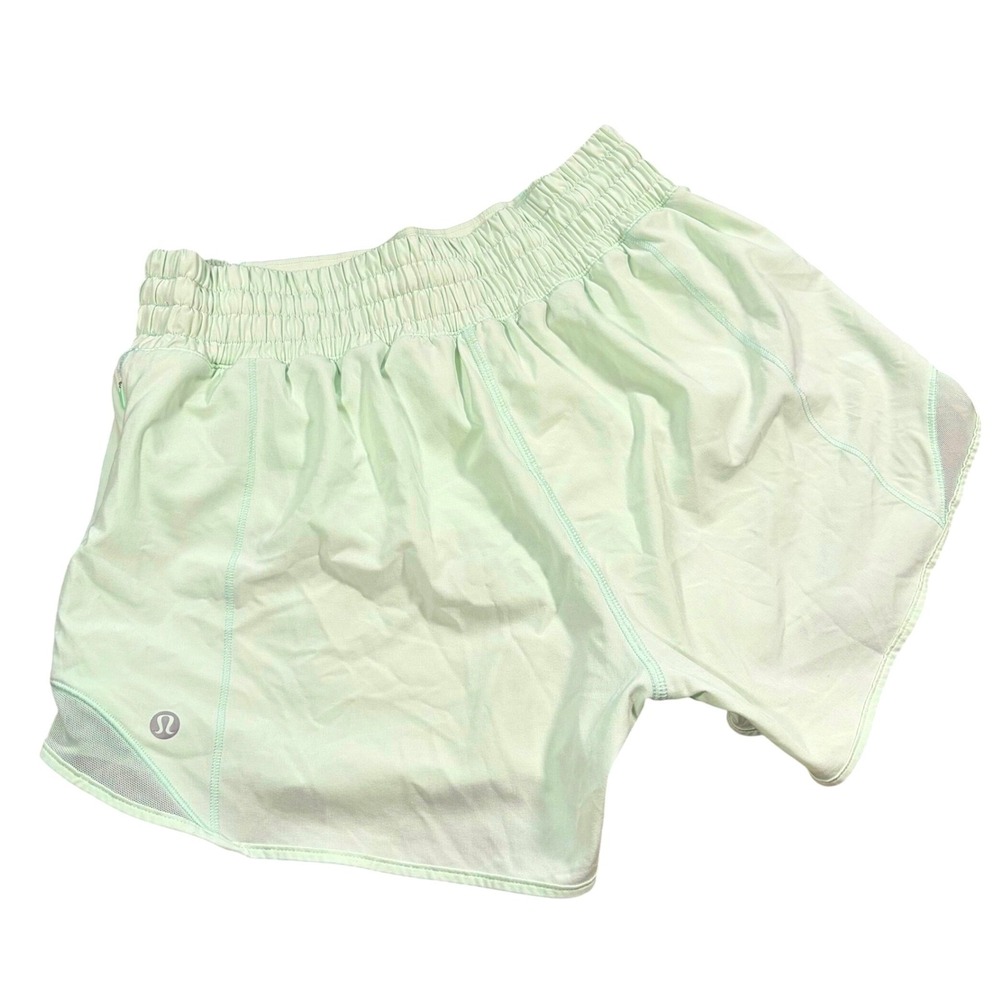 Lululemon Hotty Hot High-Rise Lined Shorts Mint Green Size 4 W7AYXT